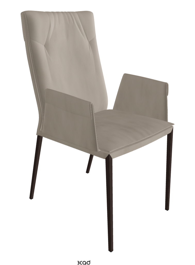 Isabel ML High-Back Dining Armchair_Bronze Embossed_Micro Nubuk_Shadow