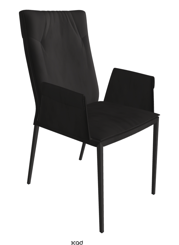 Isabel ML High-Back Dining Armchair_Matt Graphite_Micro Nubuk_Charcoal