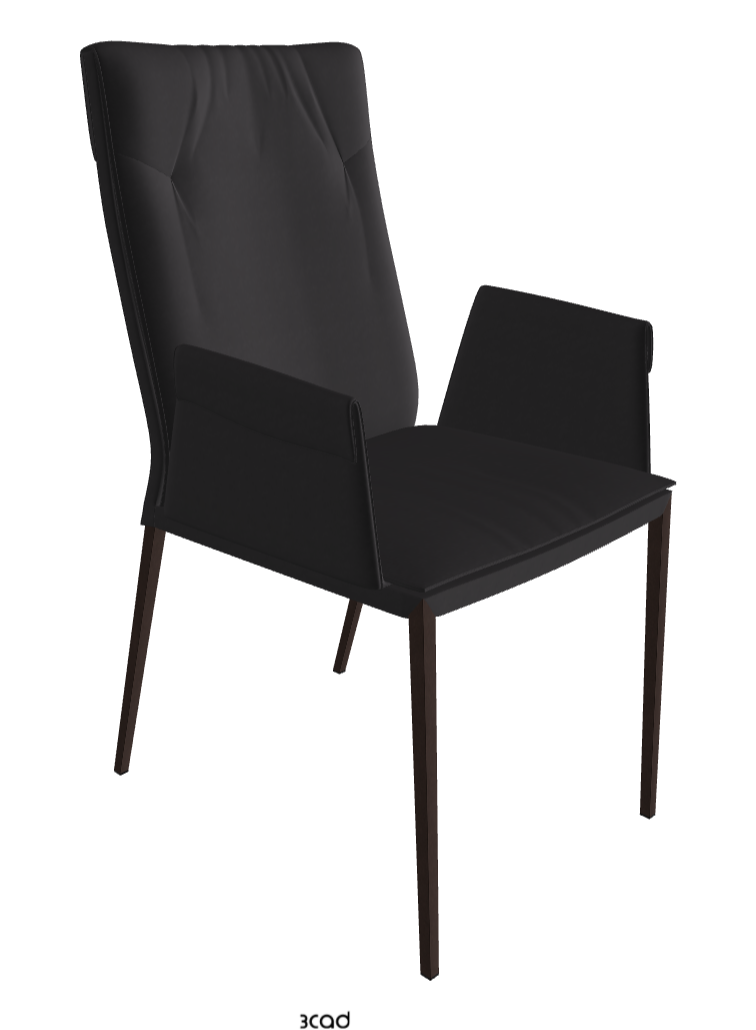 Isabel ML High-Back Dining Armchair_Bronze Embossed_Glove Soft Leather_Hornet