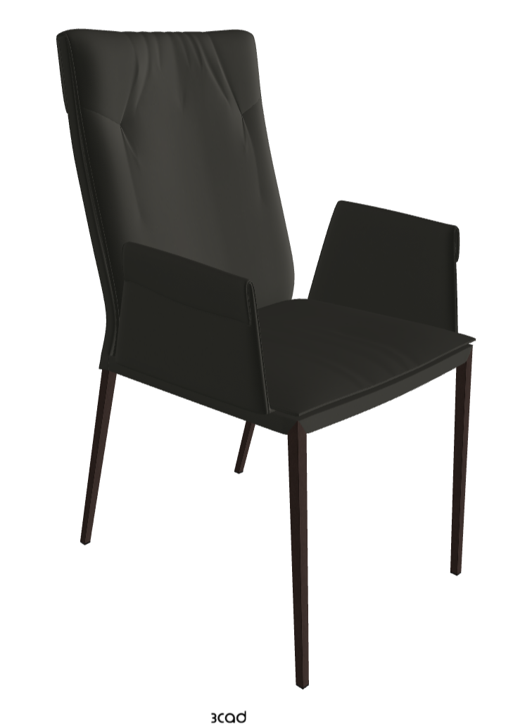 Isabel ML High-Back Dining Armchair_Bronze Embossed_Synthetic Leather_London