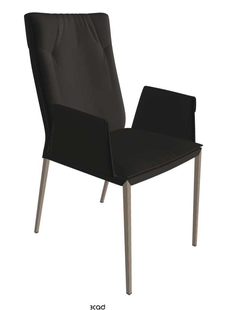 Isabel ML High-Back Dining Armchair_Titanium Embossed_Synthetic Leather_Ardesia