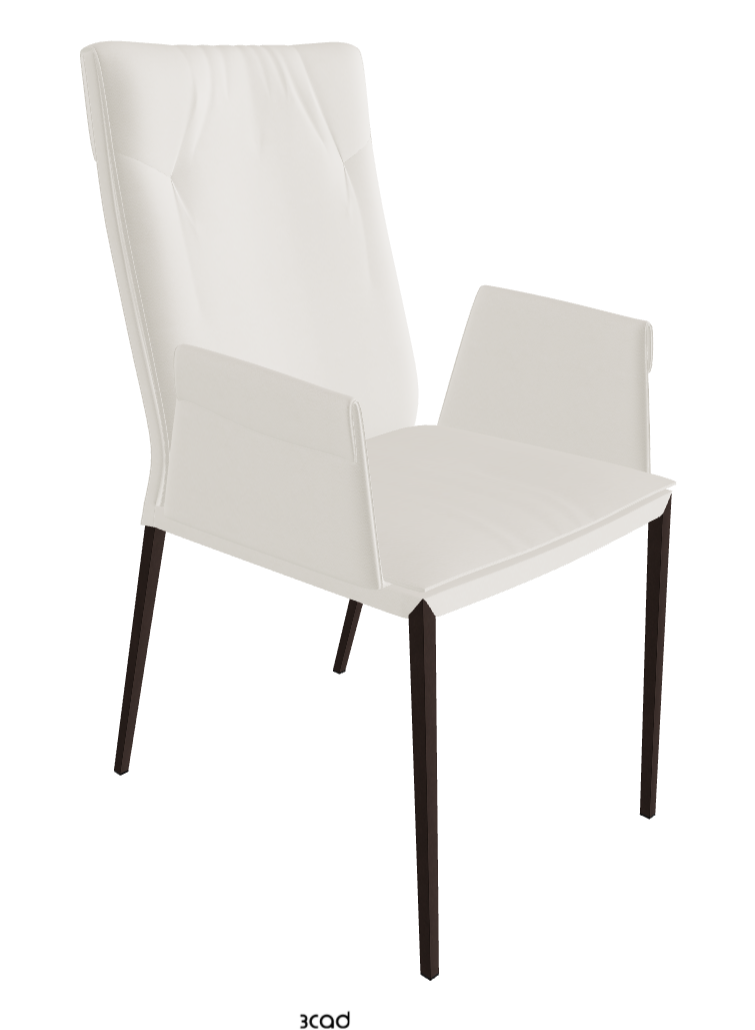 Isabel ML High-Back Dining Armchair_Bronze Embossed_Synthetic Leather_Lino