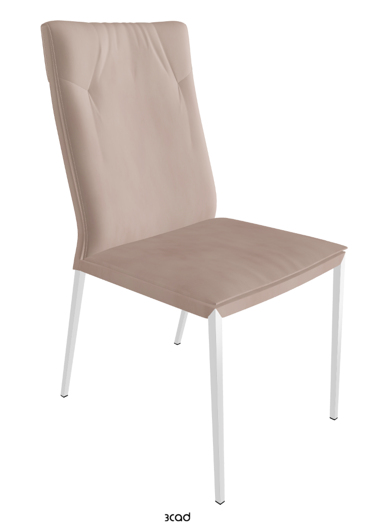 Isabel ML High-Back Dining Chair_Chrome_Micro Nubuk:_Dusty Rose