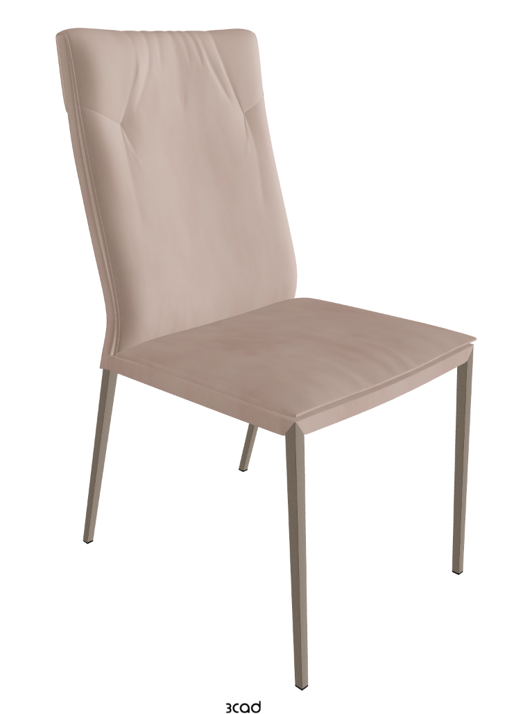Isabel ML High-Back Dining Chair_Titanium Embossed_Micro Nubuk_Dusty Rose