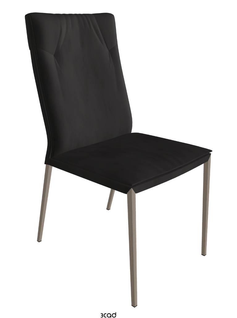 Isabel ML High-Back Dining Chair_Titanium Embossed_Micro Nubuk_Charcoal
