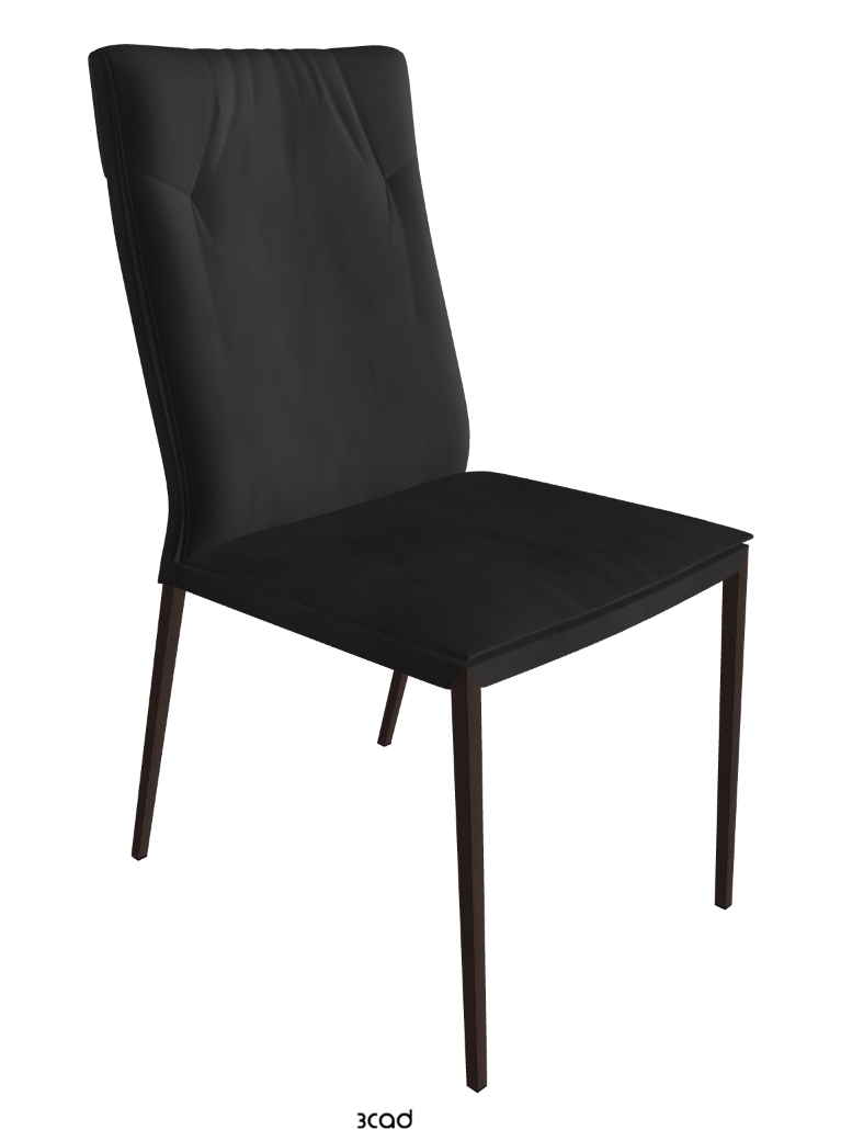 Isabel ML High-Back Dining Chair_Bronze Embossed_Micro Nubuk_Charcoal