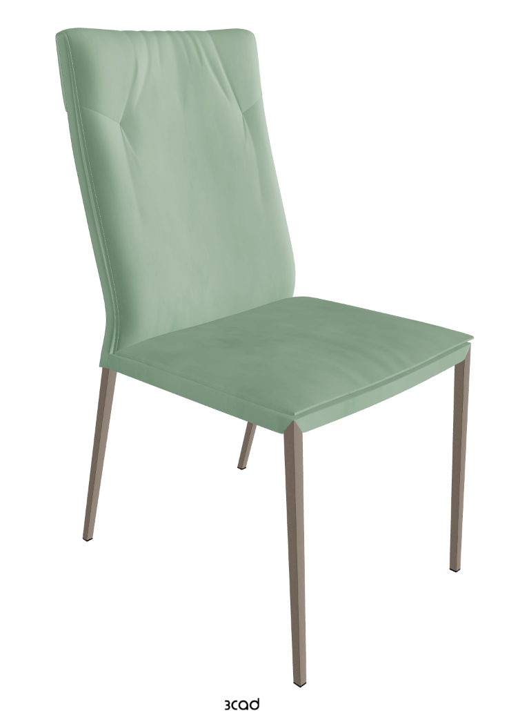 Isabel ML High-Back Dining Chair_Titanium Embossed_Micro Nubuk_Mint