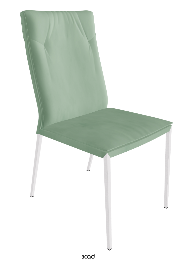 Isabel ML High-Back Dining Chair_Pearl Embossed_Micro Nubuk_Mint