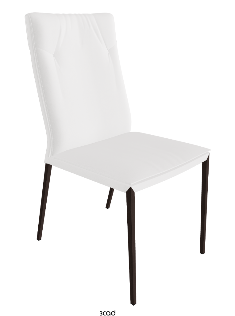 Isabel ML High-Back Dining Chair_Bronze Embossed_Synthetic Leather_Bianco