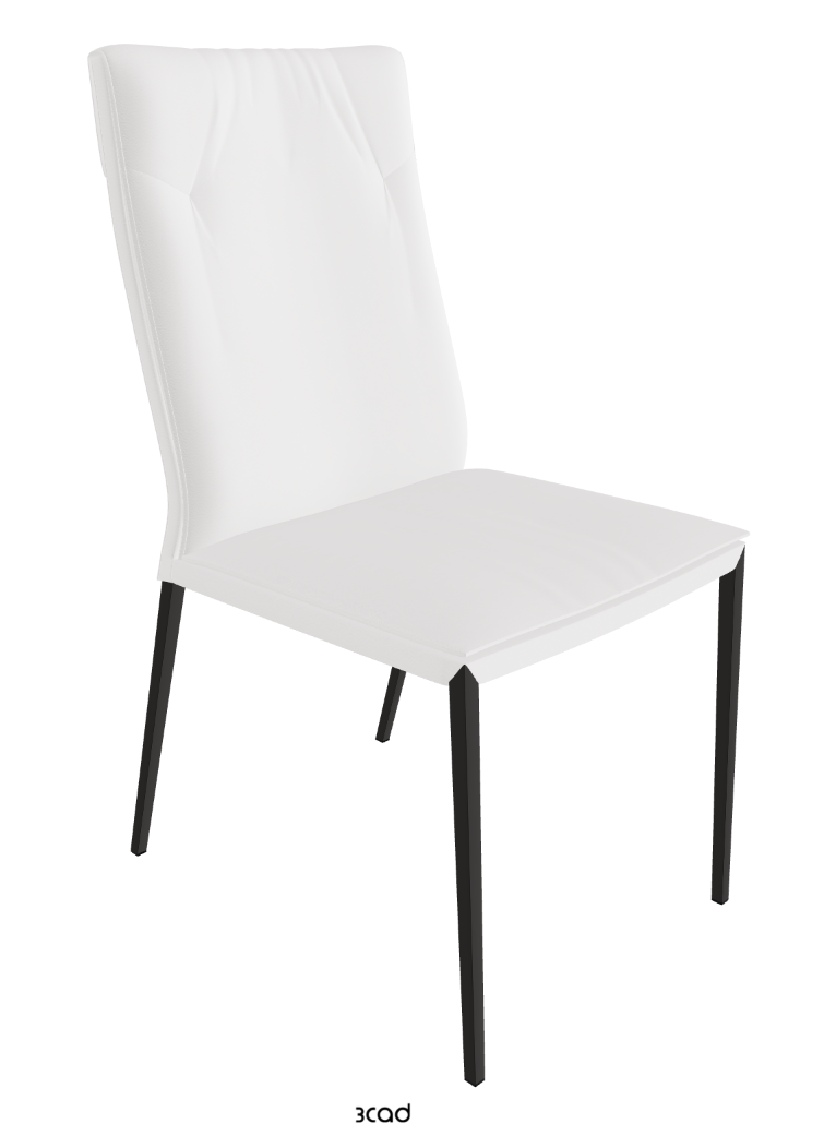 Isabel ML High-Back Dining Chair_Matt Graphite_Synthetic Leather_Bianco
