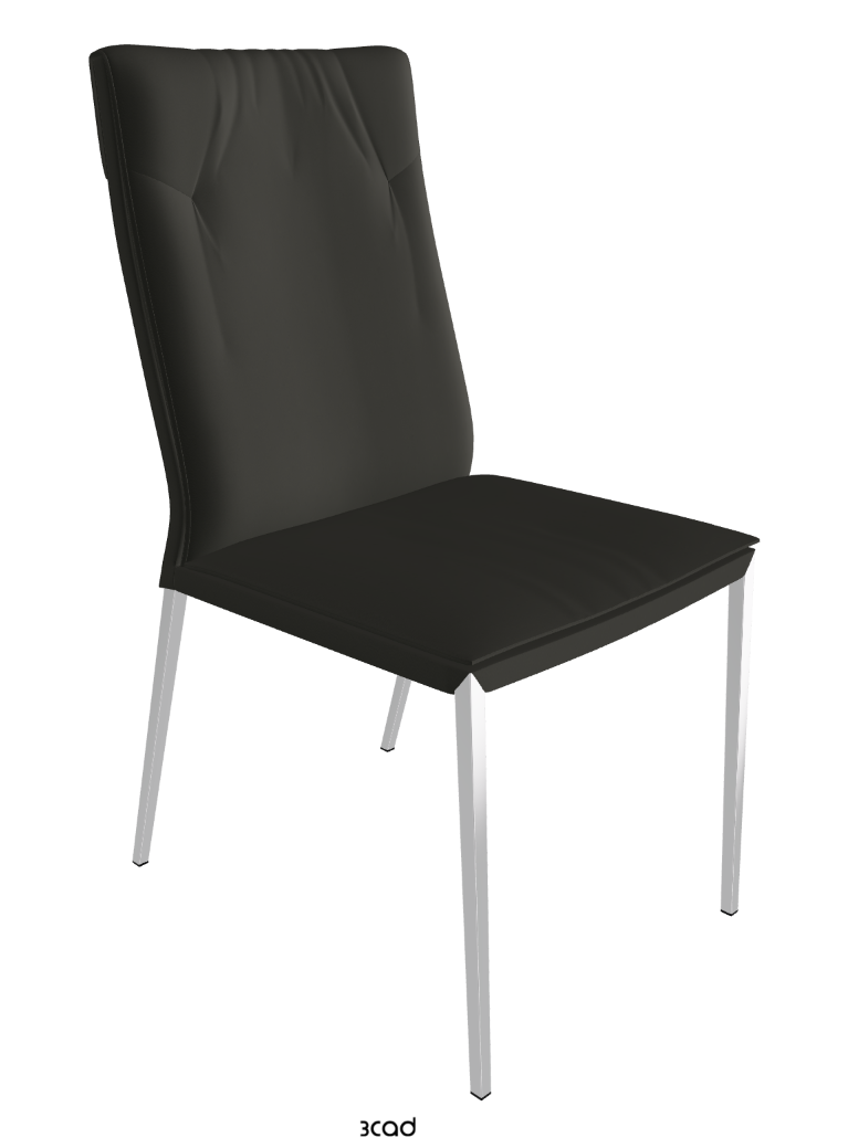 Isabel ML High-Back Dining Chair_Black Chrome_Synthetic Leather-_London