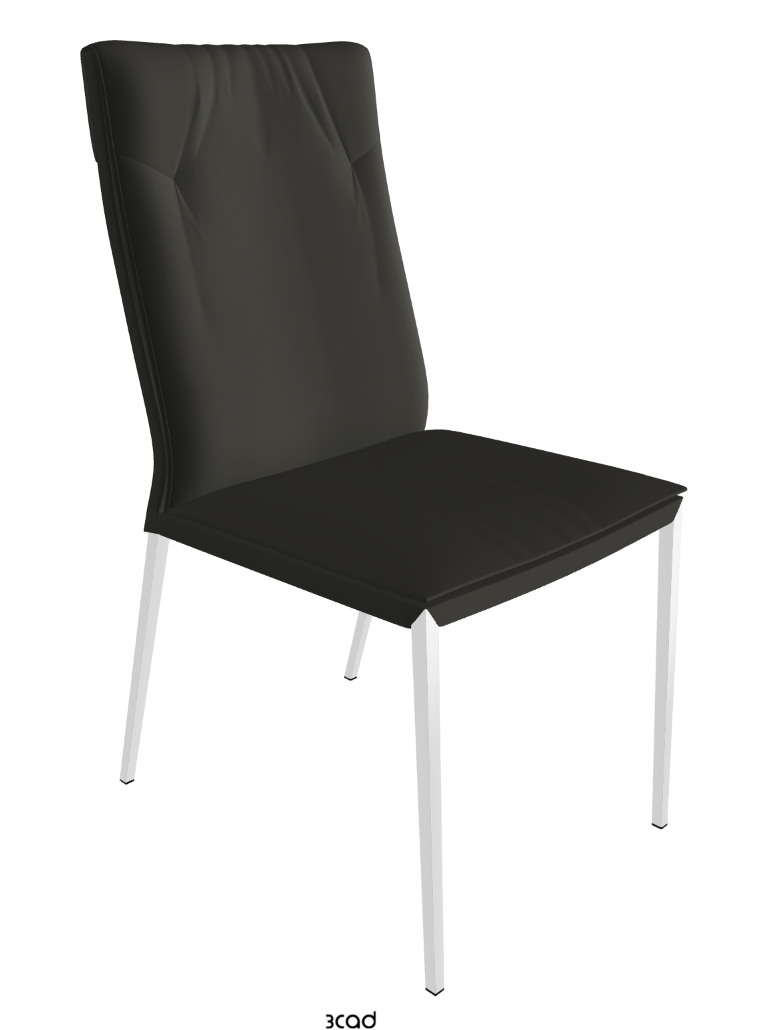 Isabel ML High-Back Dining Chair_Chrome_Synthetic Leather:_London