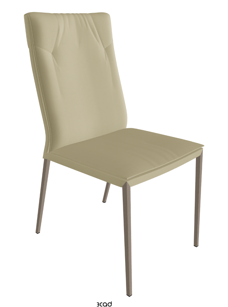 Isabel ML High-Back Dining Chair_Titanium Embossed_Synthetic Leather_Canapa