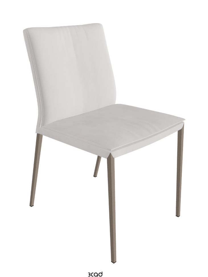 Isabel ML Dining Chair_Titanium Embossed_Micro Nubuk_White