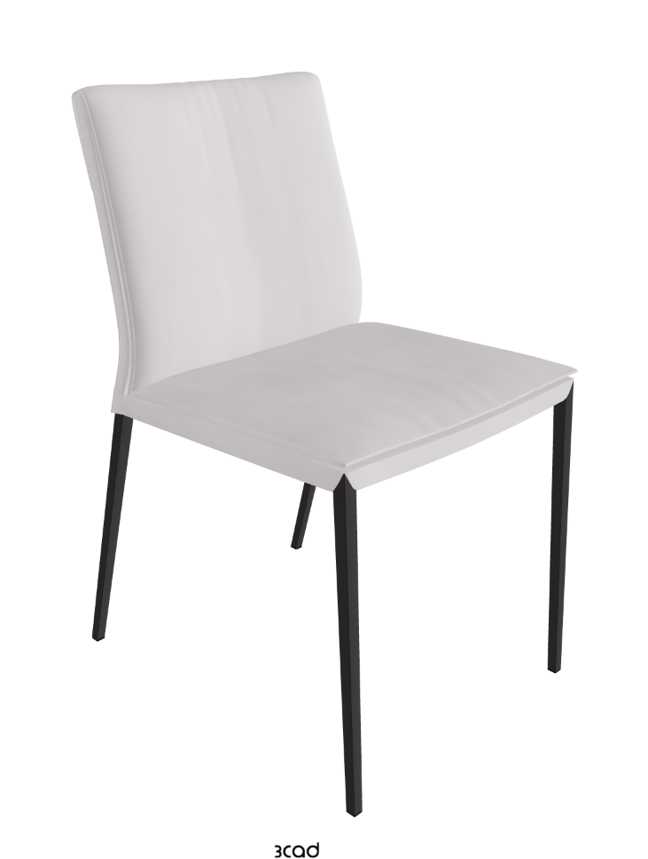 Isabel ML Dining Chair_Matt Graphite_Micro Nubuk_White