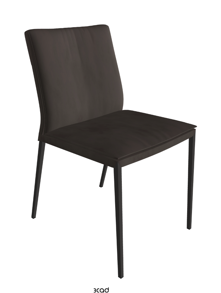 Isabel ML Dining Chair_Matt Graphite_Micro Nubuk_Lead