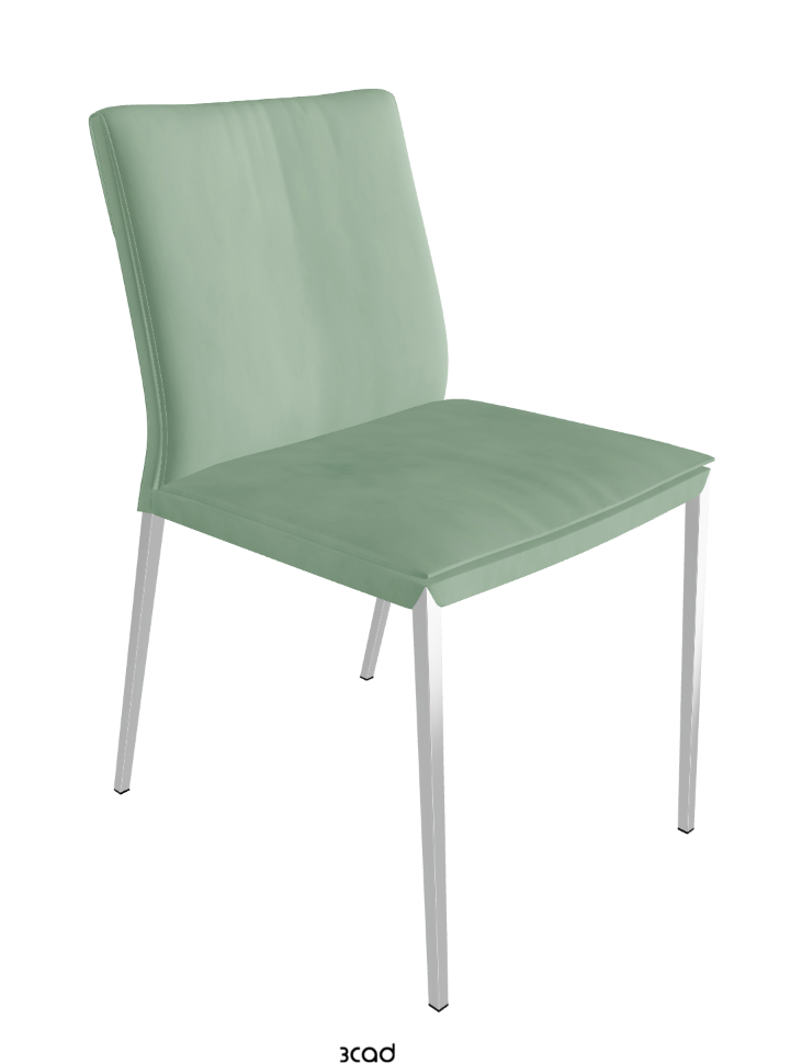 Isabel ML Dining Chair_Black Chrome_Micro Nubuk-_Mint