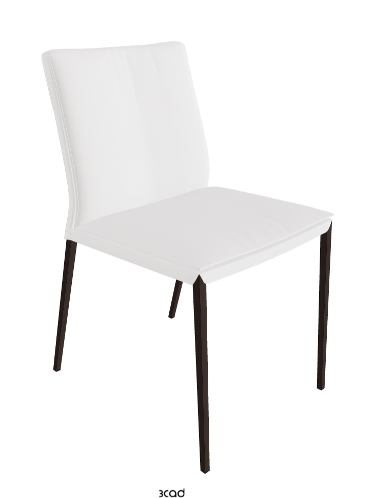 Isabel ML Dining Chair_Bronze Embossed_Synthetic Leather_Bianco