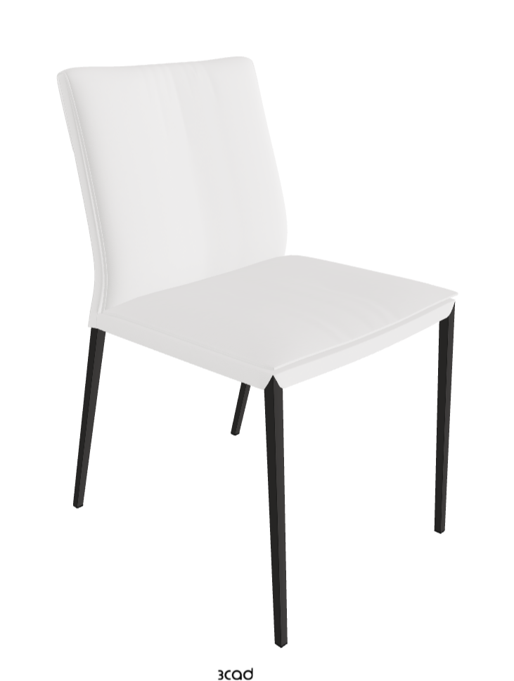 Isabel ML Dining Chair_Matt Graphite_Synthetic Leather_Bianco