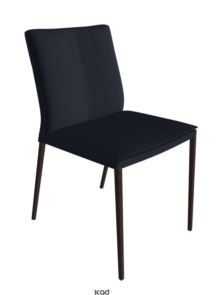 Isabel ML Dining Chair_Bronze Embossed_Synthetic Leather_Navy