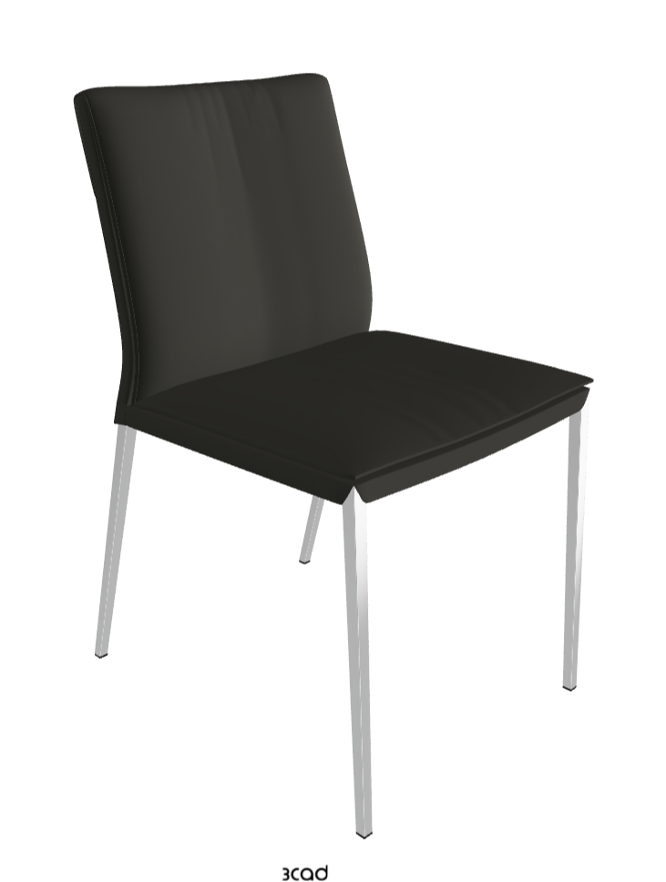 Isabel ML Dining Chair_Black Chrome_Synthetic Leather-_London