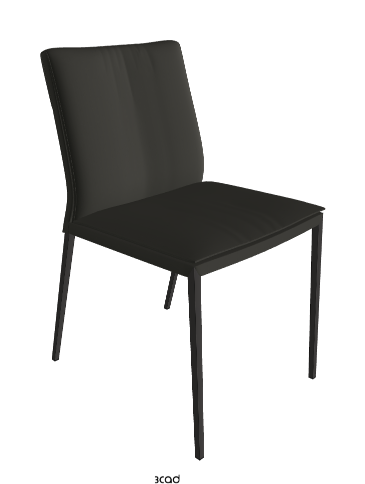 Isabel ML Dining Chair_Matt Graphite_Synthetic Leather_London