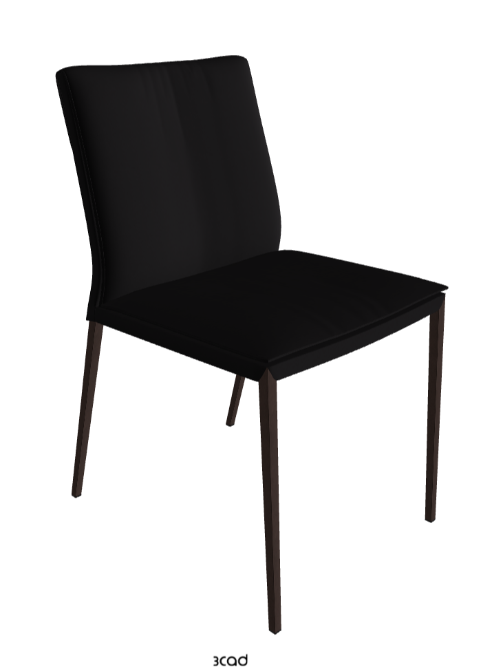 Isabel ML Dining Chair_Bronze Embossed_Synthetic Leather_Nero