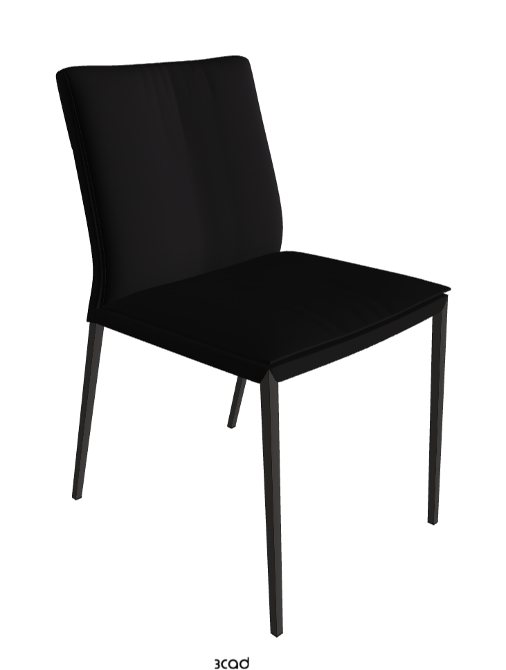 Isabel ML Dining Chair_Matt Graphite_Synthetic Leather_Nero