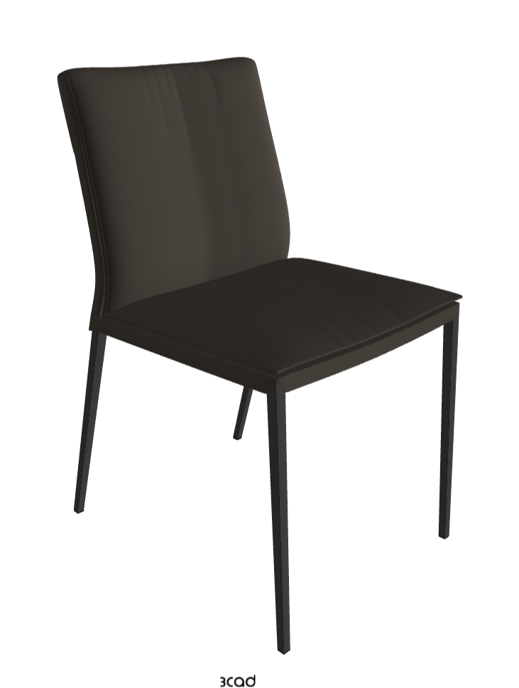 Isabel ML Dining Chair_Matt Graphite_Synthetic Leather_Fossil
