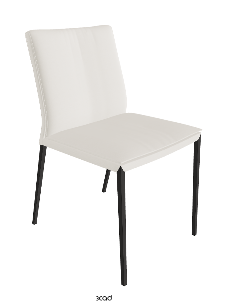 Isabel ML Dining Chair_Matt Graphite_Synthetic Leather_Lino