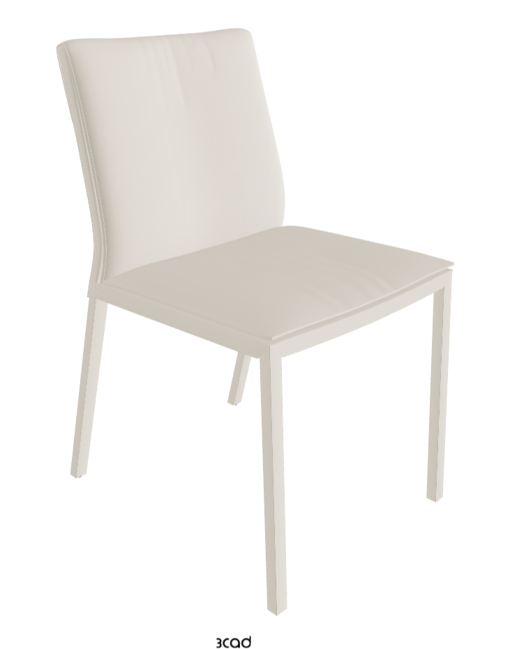 Isabel Standard Back Dining Chair_Glove Soft Leather_Ecru