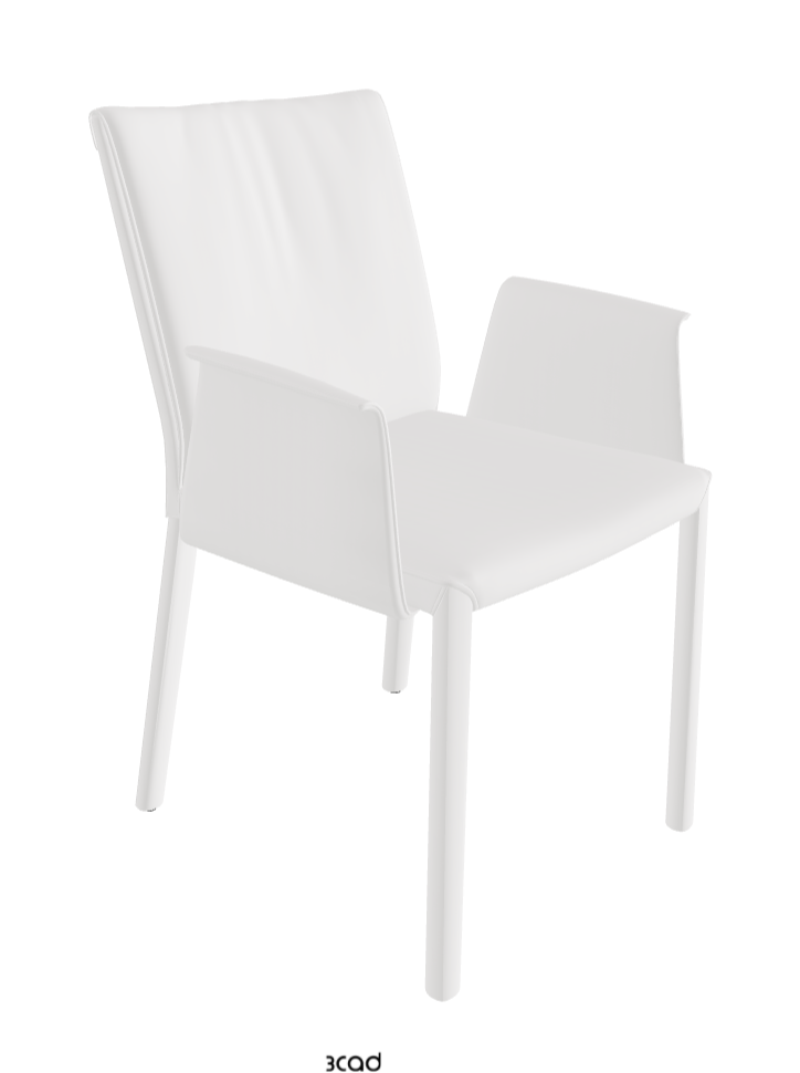 B – With Arms_Synthetic Leather:_Bianco