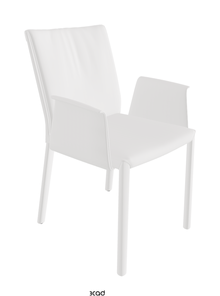 B – With Arms_Synthetic Leather:_Bianco