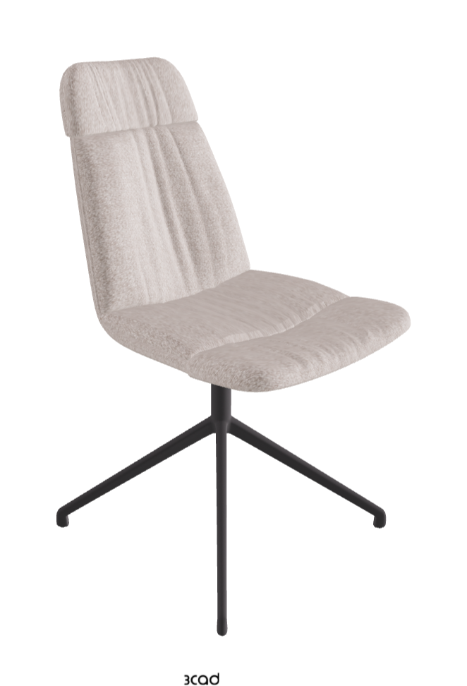 Kelly Swivel Dining Chair_Graphite Embossed_Fabric:_B242