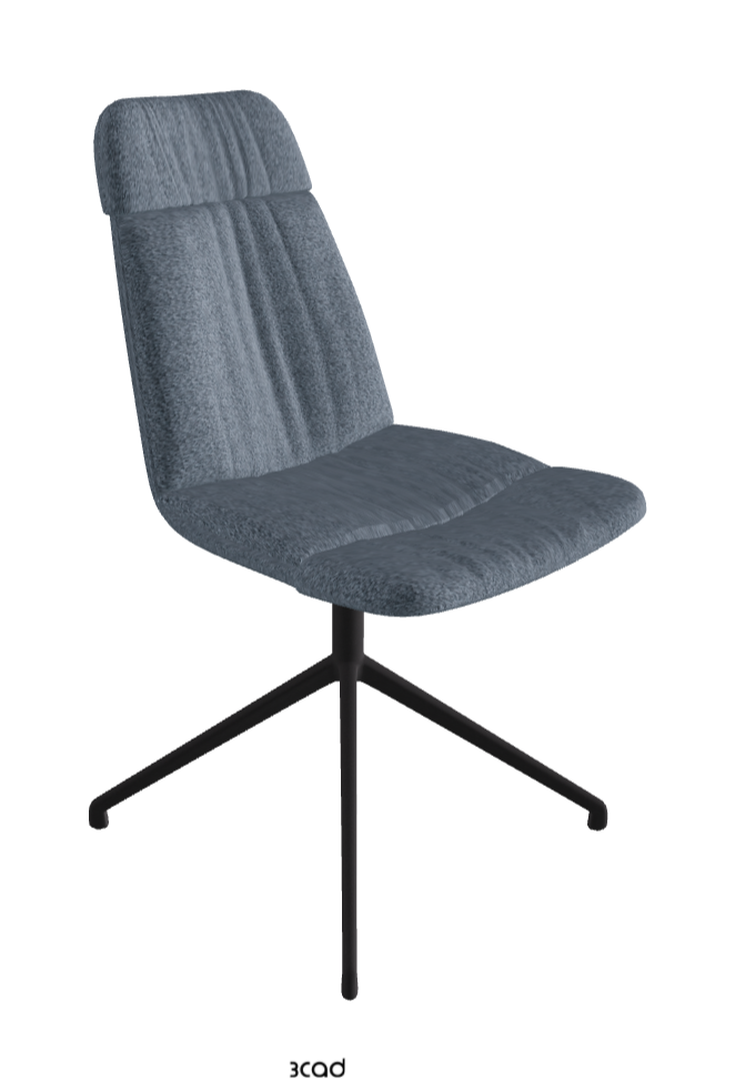 Kelly Swivel Dining Chair_Black Embossed_Fabric:_B245
