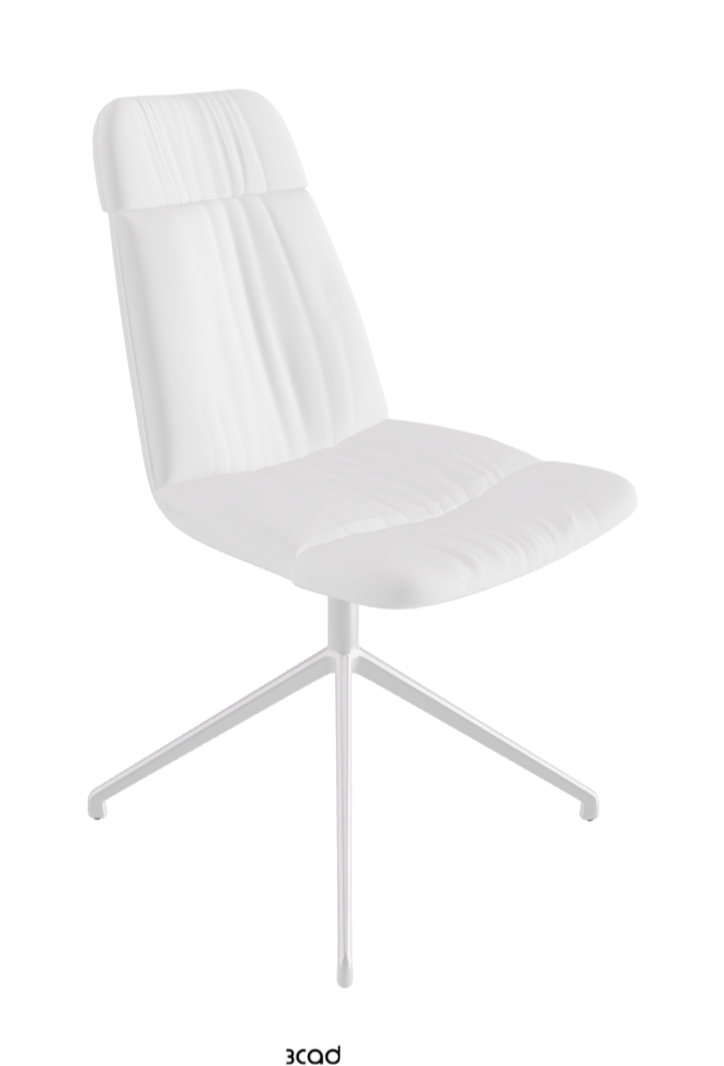 Kelly Swivel Dining Chair_Polished Aluminium_Fabric_B920