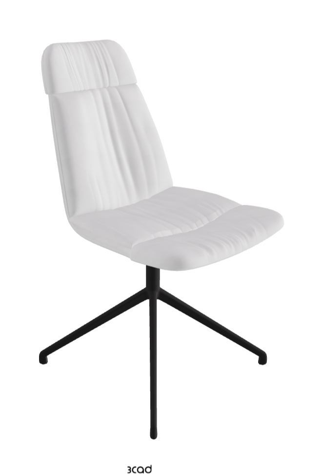 Kelly Swivel Dining Chair_Black Embossed_Fabric:_B921