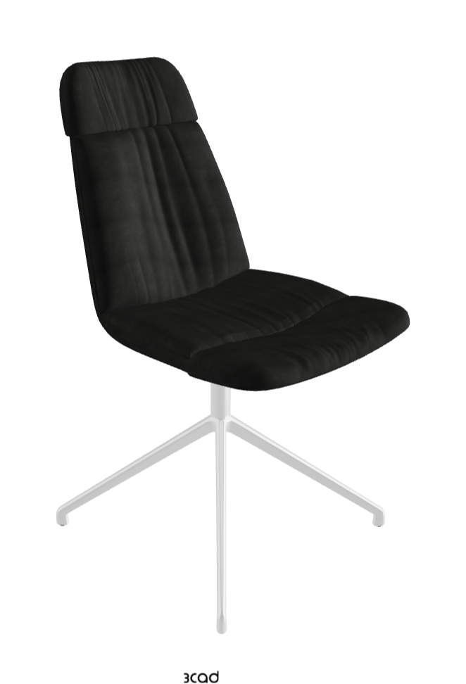 Kelly Swivel Dining Chair_Polished Aluminium_Fabric_B932
