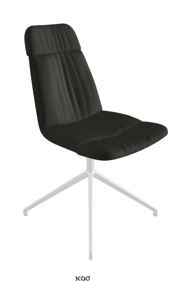 Kelly Swivel Dining Chair_Polished Aluminium_Synthetic Leather_London