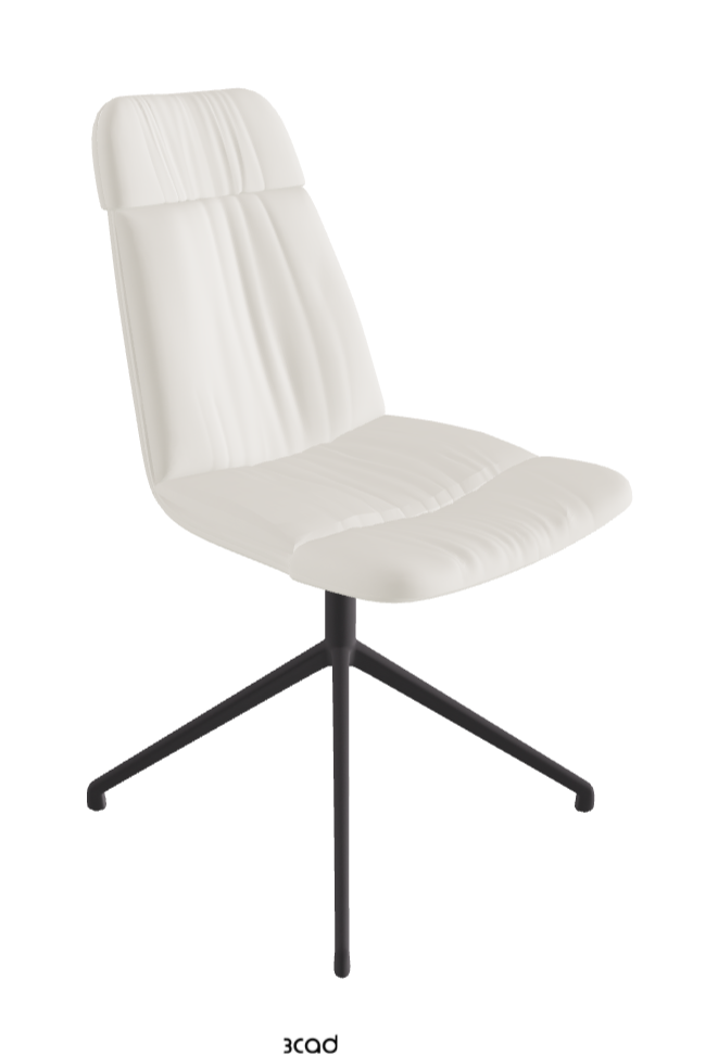 Kelly Swivel Dining Chair_Graphite Embossed_Synthetic Leather:_Lino