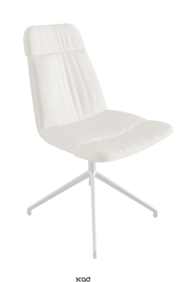 Kelly XL Swivel Dining Chair_Polished Aluminium_Fabric_B240