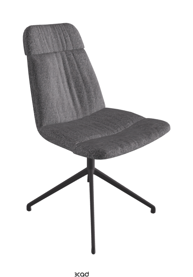 Kelly XL Swivel Dining Chair_Graphite Embossed_Fabric:_B244