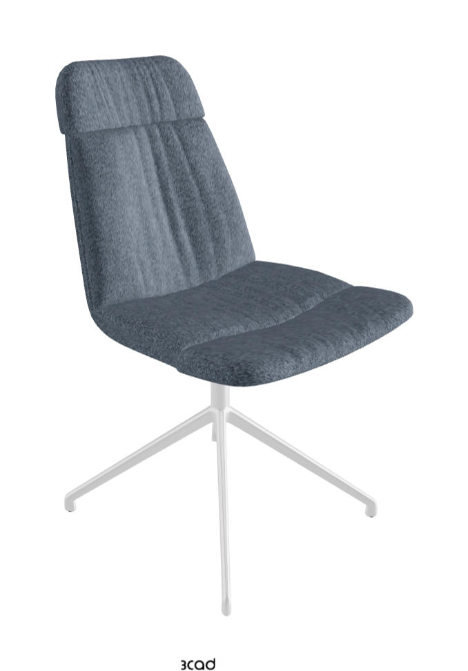 Kelly XL Swivel Dining Chair_Polished Aluminium_Fabric_B245