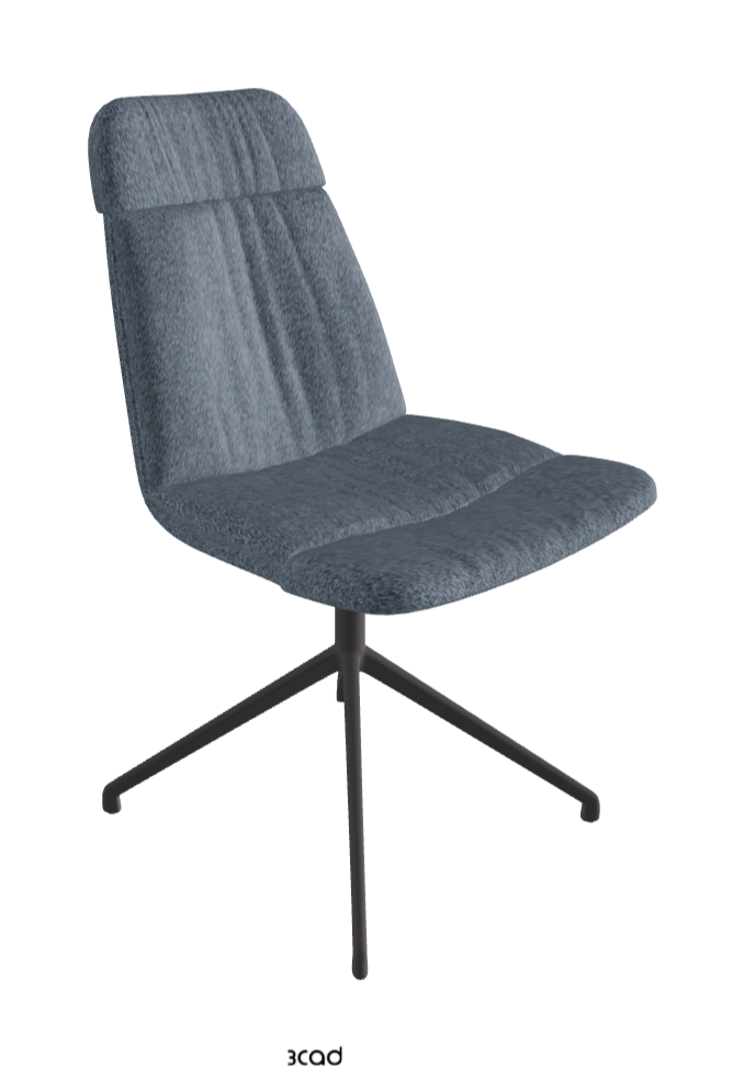Kelly XL Swivel Dining Chair_Graphite Embossed_Fabric:_B245