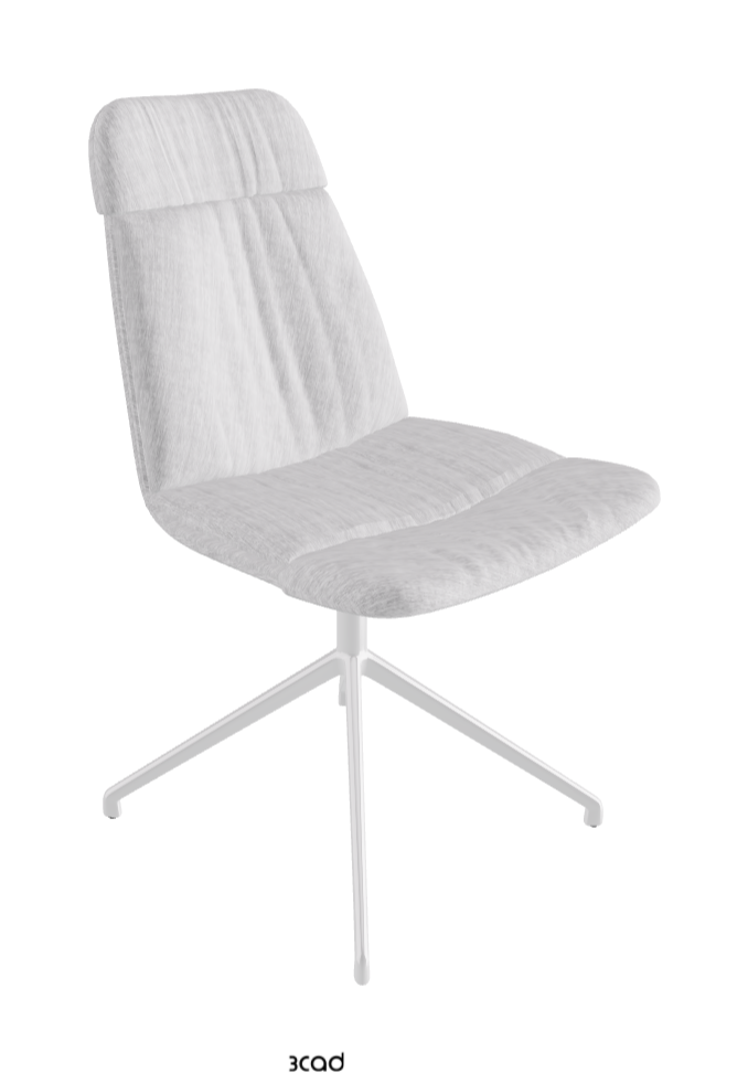 Kelly XL Swivel Dining Chair_Polished Aluminium_Fabric_B810