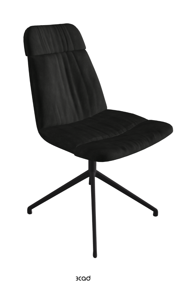 Kelly XL Swivel Dining Chair_Black Embossed_Fabric:_B932
