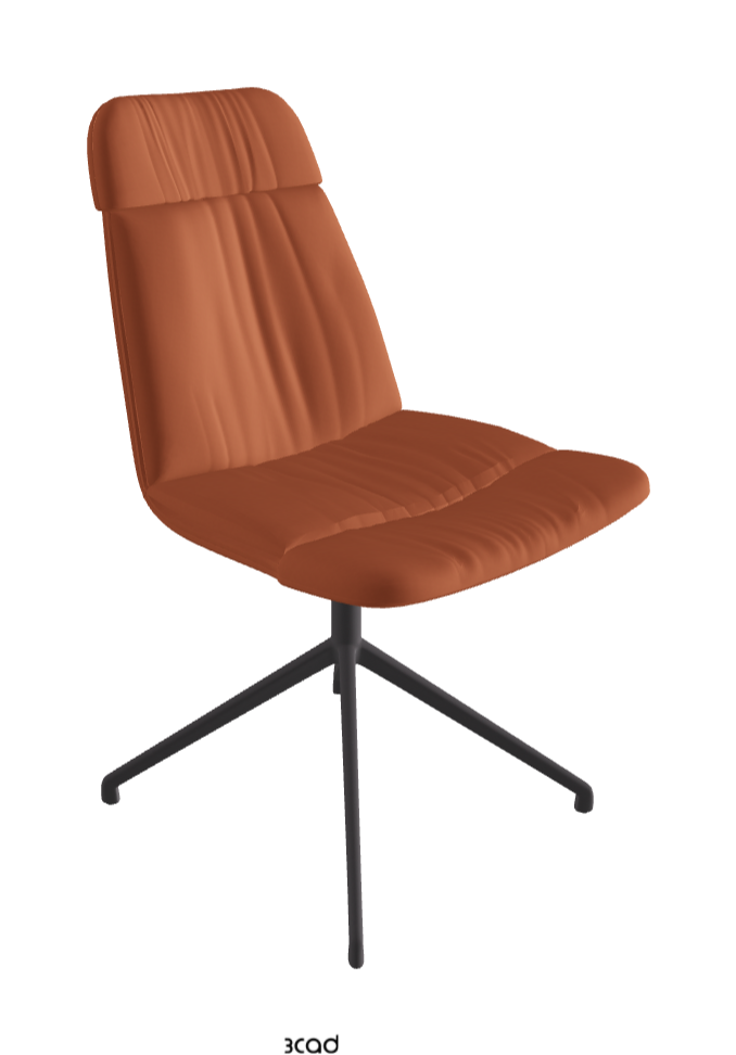 Kelly XL Swivel Dining Chair_Graphite Embossed_Glove Soft Leather:_Barrique