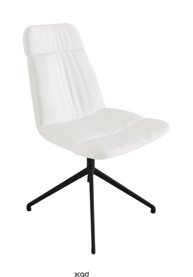 Kelly XL Swivel Dining Chair_Black Embossed_Soft Leather:_Palladio