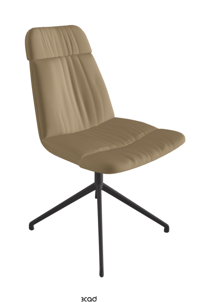 Kelly XL Swivel Dining Chair_Graphite Embossed_Soft Leather:_Safari
