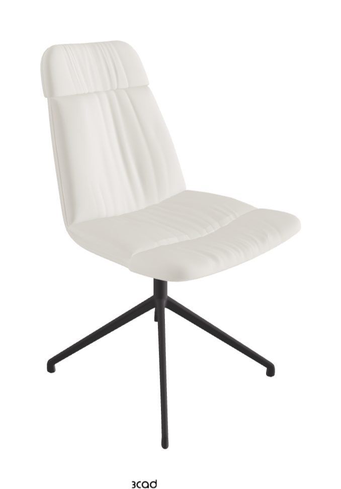 Kelly XL Swivel Dining Chair_Graphite Embossed_Soft Leather:_Lino